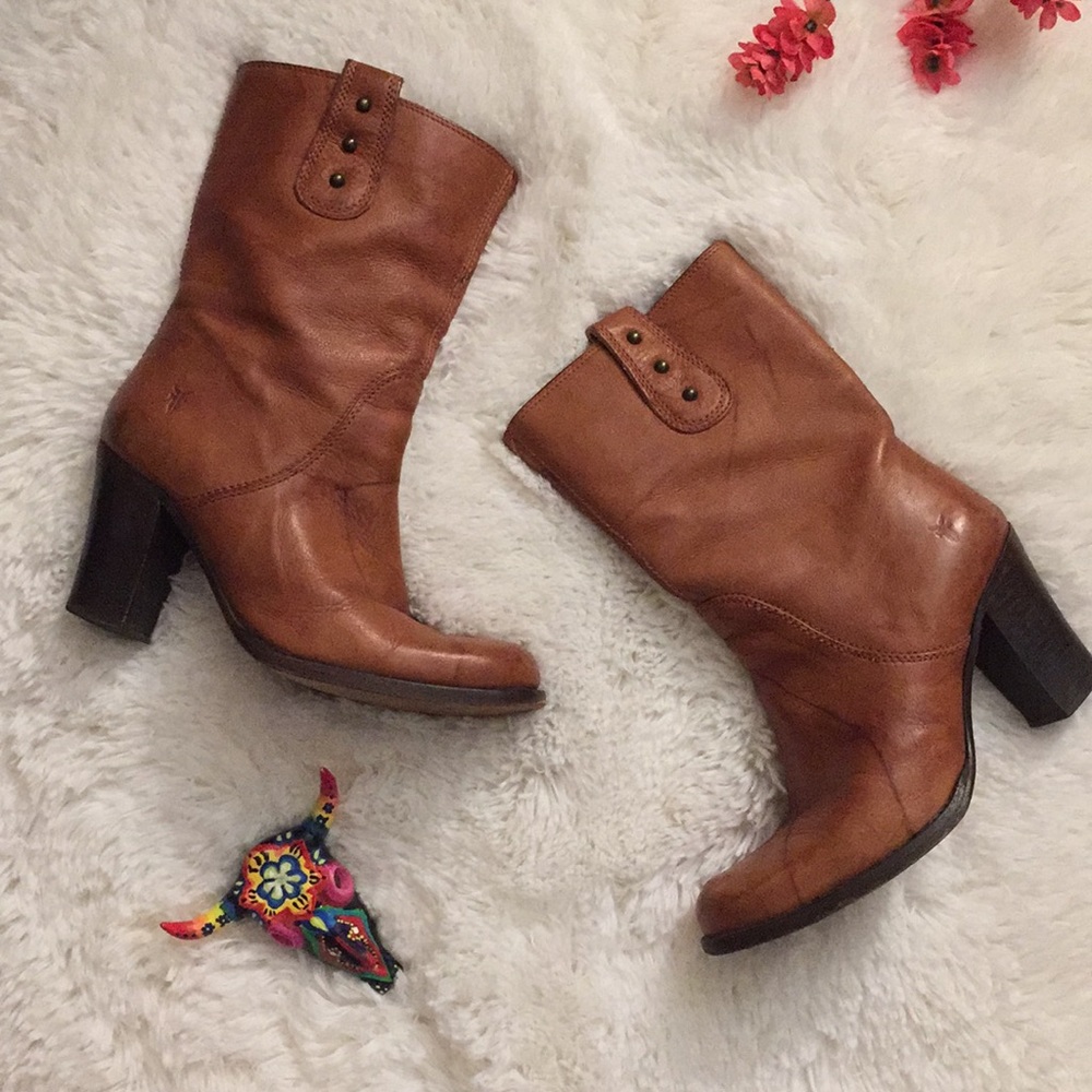 Frye Heeled Leather Boots